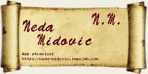 Neda Midović vizit kartica
